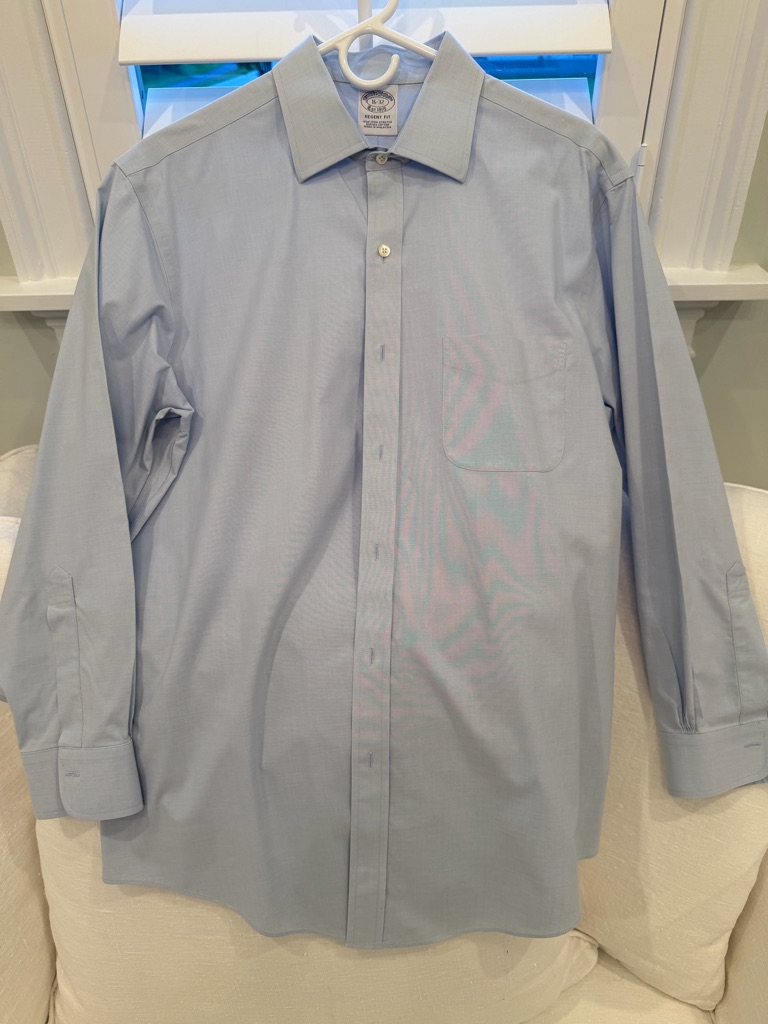 Brooks Brothers Light Blue Men's Dress Shirt With Point Collar